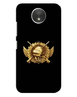 Чехол для Motorola Moto C (XT1750) с картинкой «PUBG — оранжевый градиент»