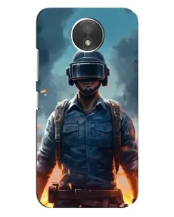 Чехол для Motorola Moto C (XT1750) с картинкой «PUBG — реалистичный герой»