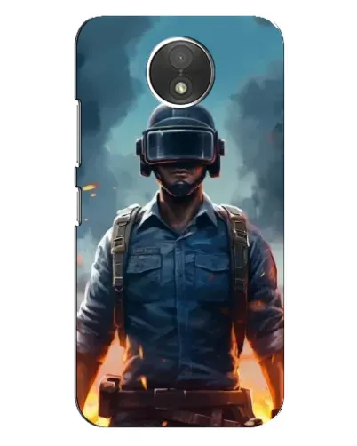 Чехол для Motorola Moto C (XT1750) с картинкой «PUBG — реалистичный герой»