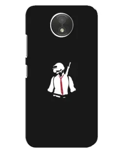 Чехол для Motorola Moto C (XT1750) с картинкой «PUBG — силуэт воина»