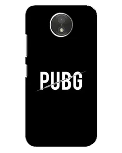 Чехол для Motorola Moto C (XT1750) с картинкой «PUBG — белый логотип»