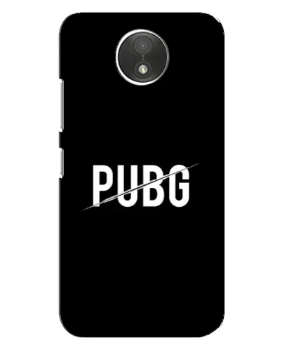 Чехол для Motorola Moto C (XT1750) с картинкой «PUBG — белый логотип»