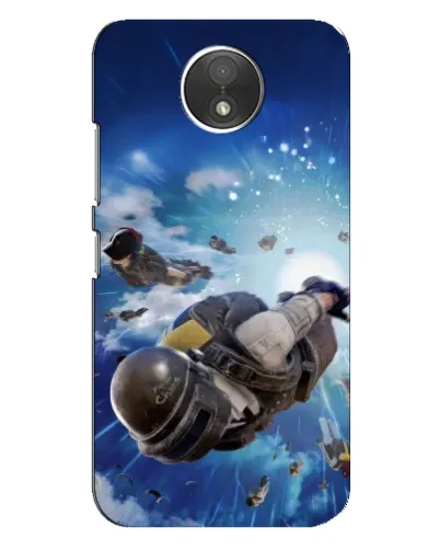 Чехол для Motorola Moto C (XT1750) с картинкой «Десант PUBG — прыжок»
