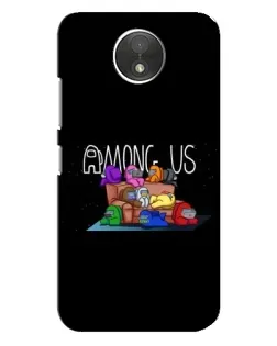 Чехол для Motorola Moto C (XT1750) с картинкой «Логотип Among Us»