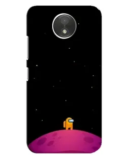 Чехол для Motorola Moto C (XT1750) с картинкой «Одинокий герой на планете»