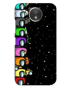 Чехол для Motorola Moto C (XT1750) с картинкой «Команда Among Us»