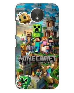 Чехол для Motorola Moto C (XT1750) с картинкой «Замок Minecraft»