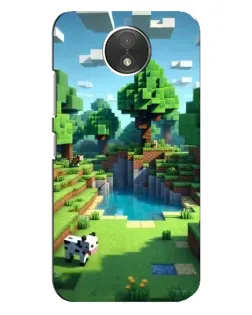 Чехол для Motorola Moto C (XT1750) с картинкой «Minecraft летний день»