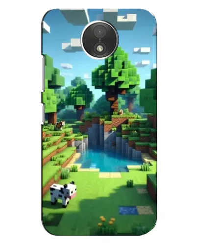 Чехол для Motorola Moto C (XT1750) с картинкой «Minecraft летний день»