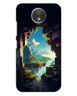 Чехол для Motorola Moto C (XT1750) с картинкой «Вид из пещеры»