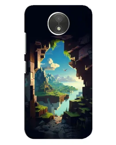 Чехол для Motorola Moto C (XT1750) с картинкой «Вид из пещеры»
