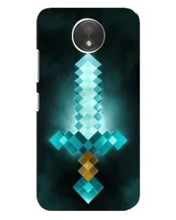 Чехол для Motorola Moto C (XT1750) с картинкой «Алмазный меч неон»