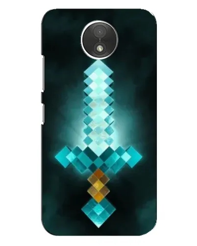 Чехол для Motorola Moto C (XT1750) с картинкой «Алмазный меч неон»