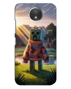 Чехол для Motorola Moto C (XT1750) с картинкой «Крипер в свитере»