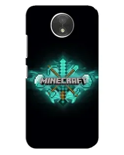 Чехол для Motorola Moto C (XT1750) с картинкой «Minecraft Diamond лого»