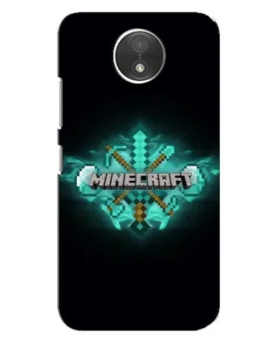 Чехол для Motorola Moto C (XT1750) с картинкой «Minecraft Diamond лого»