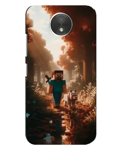 Чехол для Motorola Moto C (XT1750) с картинкой «Стив в лесу»