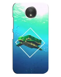 Чехол для Motorola Moto C (XT1750) с картинкой «Черепаха Minecraft»