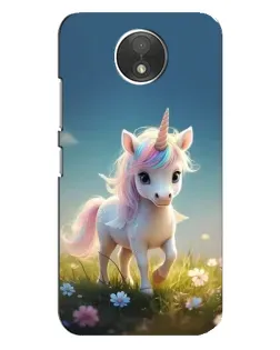 Чохол для Motorola Moto C (XT1750) з картинкою «Єдиноріг на галявині»