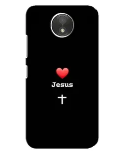 Чехол для Motorola Moto C (XT1750) с картинкой «Сердце - Jesus»
