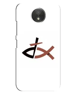 Чехол для Motorola Moto C (XT1750) с картинкой «Рыба и крест»