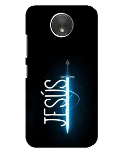 Чехол для Motorola Moto C (XT1750) с картинкой «Меч Духа Jesus»