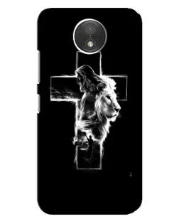 Чехол для Motorola Moto C (XT1750) с картинкой «Сияющий крест Jesus»