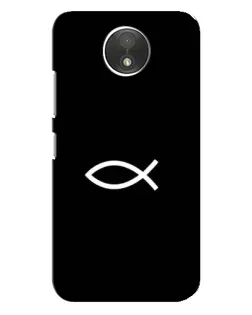 Чехол для Motorola Moto C (XT1750) с картинкой «Символ рыбы Jesus»