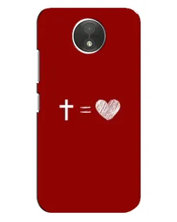 Чехол для Motorola Moto C (XT1750) с картинкой «Уравнение любви»