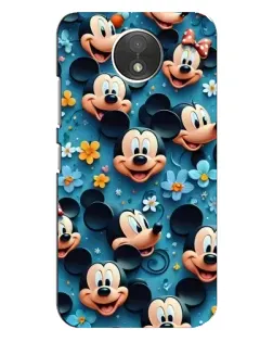 Чехол для Motorola Moto C (XT1750) с картинкой «Паттерн Микки и Минни»