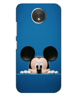 Чехол для Motorola Moto C (XT1750) с картинкой «Микки выглядывает»