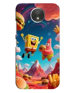 Чехол для Motorola Moto C (XT1750) с картинкой «Космический фастфуд»
