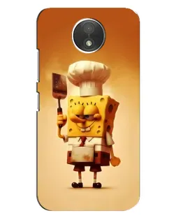 Чехол для Motorola Moto C (XT1750) с картинкой «Губка Боб повар»