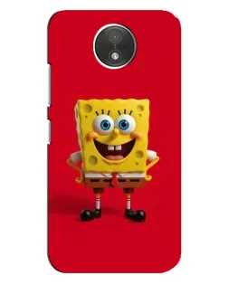 Чехол для Motorola Moto C (XT1750) с картинкой «Спанч Боб на красном»