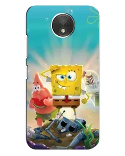 Чехол для Motorola Moto C (XT1750) с картинкой «Спанч Боб победитель»