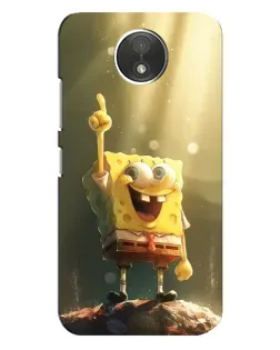 Чехол для Motorola Moto C (XT1750) с картинкой «Сияющий Спанч Боб»