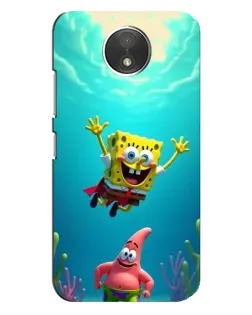 Чехол для Motorola Moto C (XT1750) с картинкой «Спанч Боб под водой»