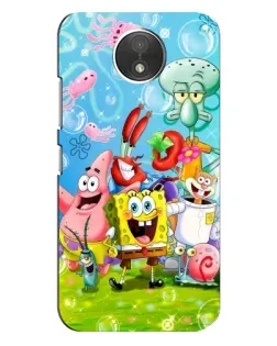 Чехол для Motorola Moto C (XT1750) с картинкой «Губка Боб и друзья»