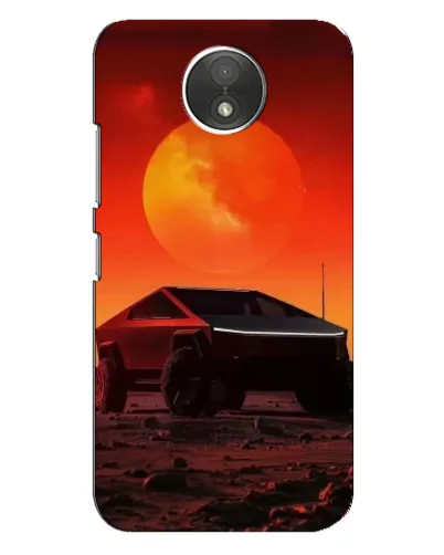 Чехол для Motorola Moto C (XT1750) с картинкой «Cybertruck на Марсе»