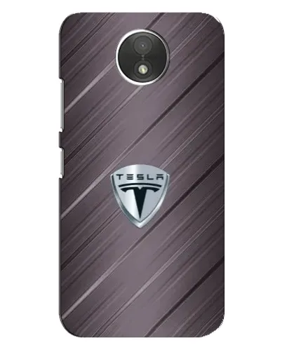 Чехол для Motorola Moto C (XT1750) с картинкой «Металлическая текстура Tesla»