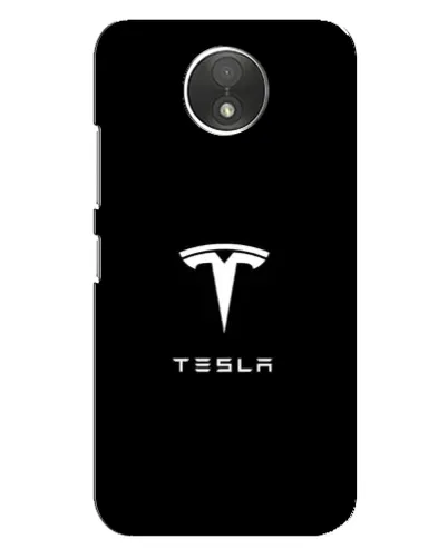 Чехол для Motorola Moto C (XT1750) с картинкой «Tesla White Logo»
