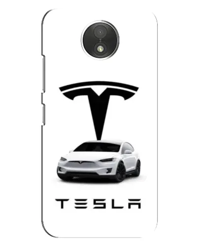 Чехол для Motorola Moto C (XT1750) с картинкой «Tesla White Style»
