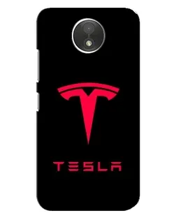 Чехол для Motorola Moto C (XT1750) с картинкой «Tesla Red Logo»