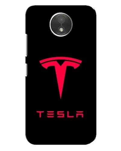 Чехол для Motorola Moto C (XT1750) с картинкой «Tesla Red Logo»