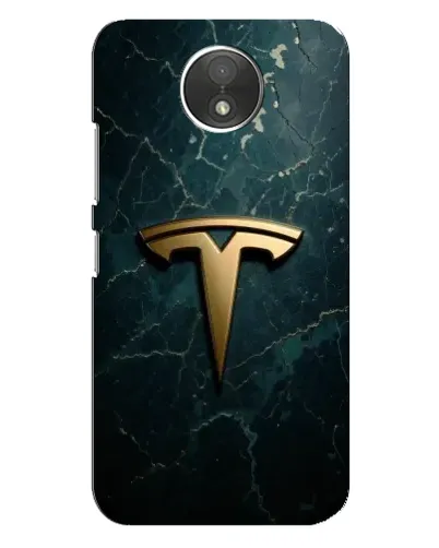 Чехол для Motorola Moto C (XT1750) с картинкой «Мраморная Tesla Gold»