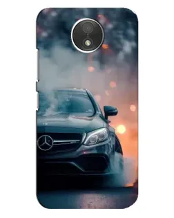 Чехол для Motorola Moto C (XT1750) с картинкой «Mercedes — ночной город»