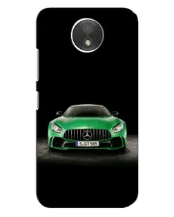 Чехол для Motorola Moto C (XT1750) с картинкой «Mercedes — неоновый лого»