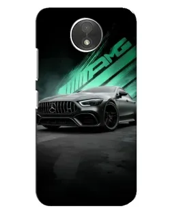 Чехол для Motorola Moto C (XT1750) с картинкой «Темный Mercedes AMG»