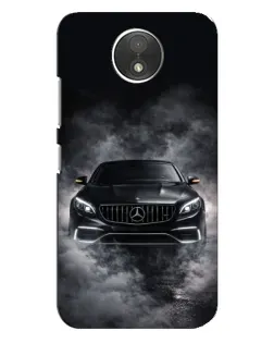 Чехол для Motorola Moto C (XT1750) с картинкой «Mercedes в дыму»