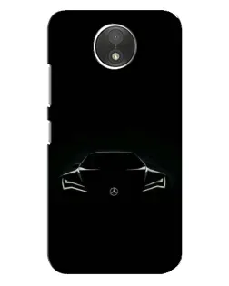 Чехол для Motorola Moto C (XT1750) с картинкой «Mercedes — силуэт авто»